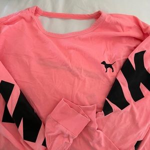 PINK Victoria’s Secret long sleeve tee XS open back